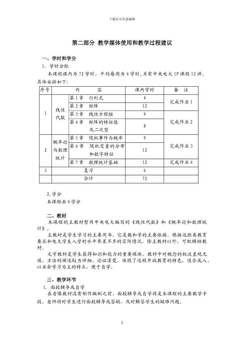 工程数学教学大纲_第2页