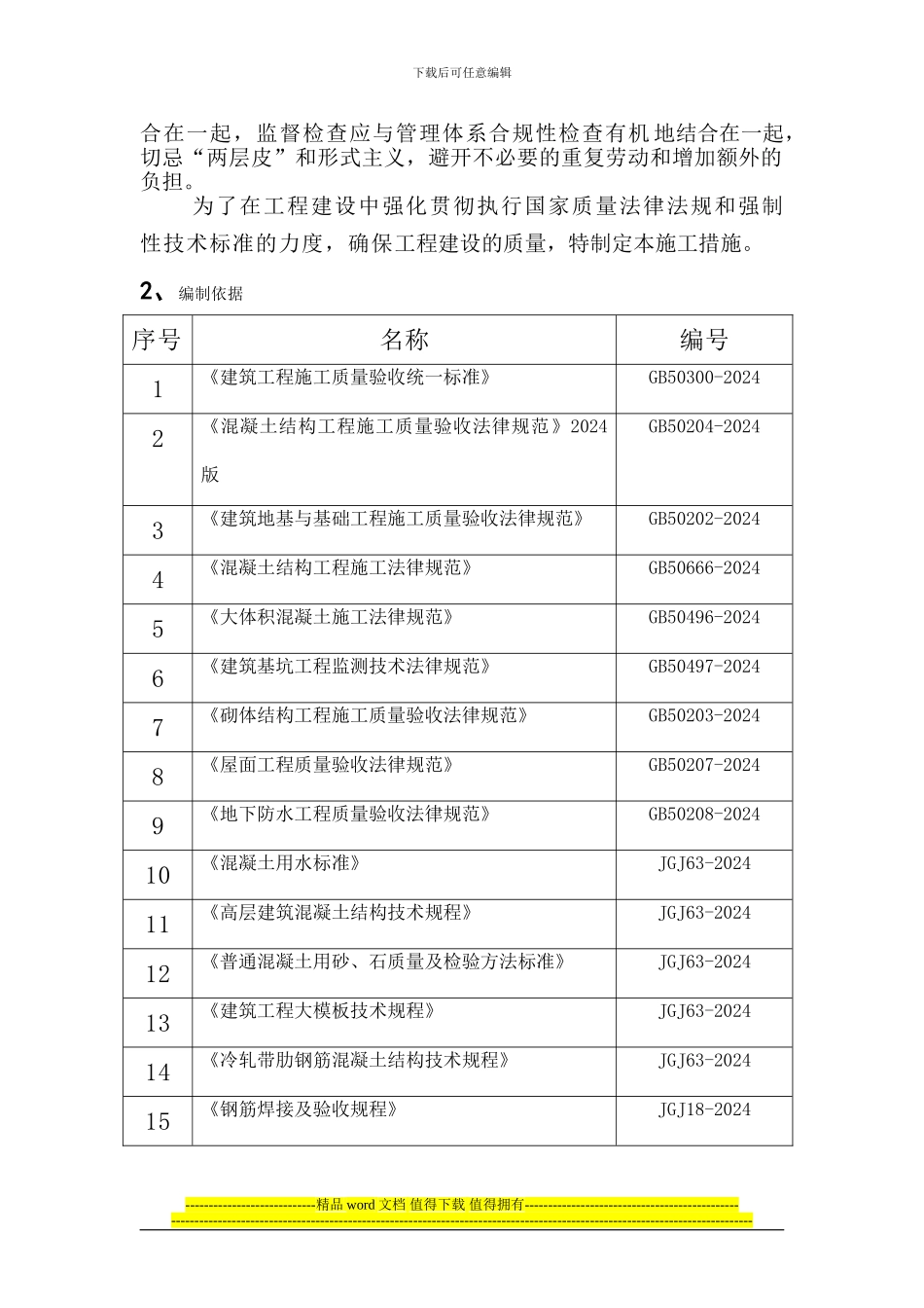 工程施工质量强制性条文措施方案_第2页