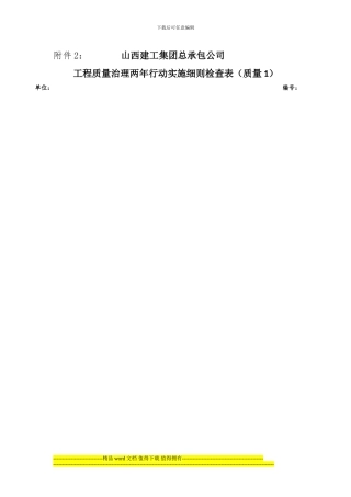 工程治理两年行动实施细则检查表