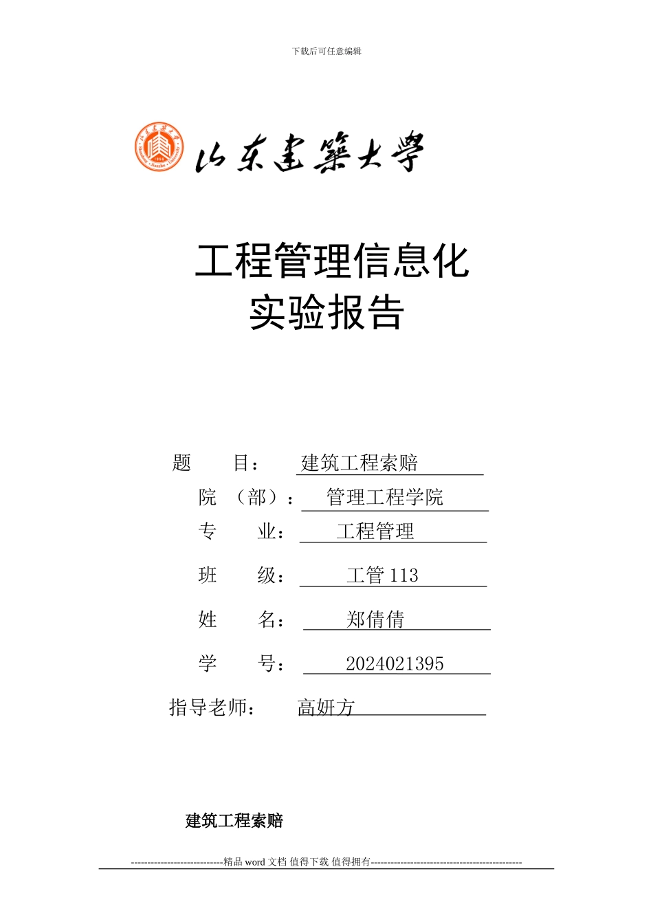 工程管理信息化作业_第1页