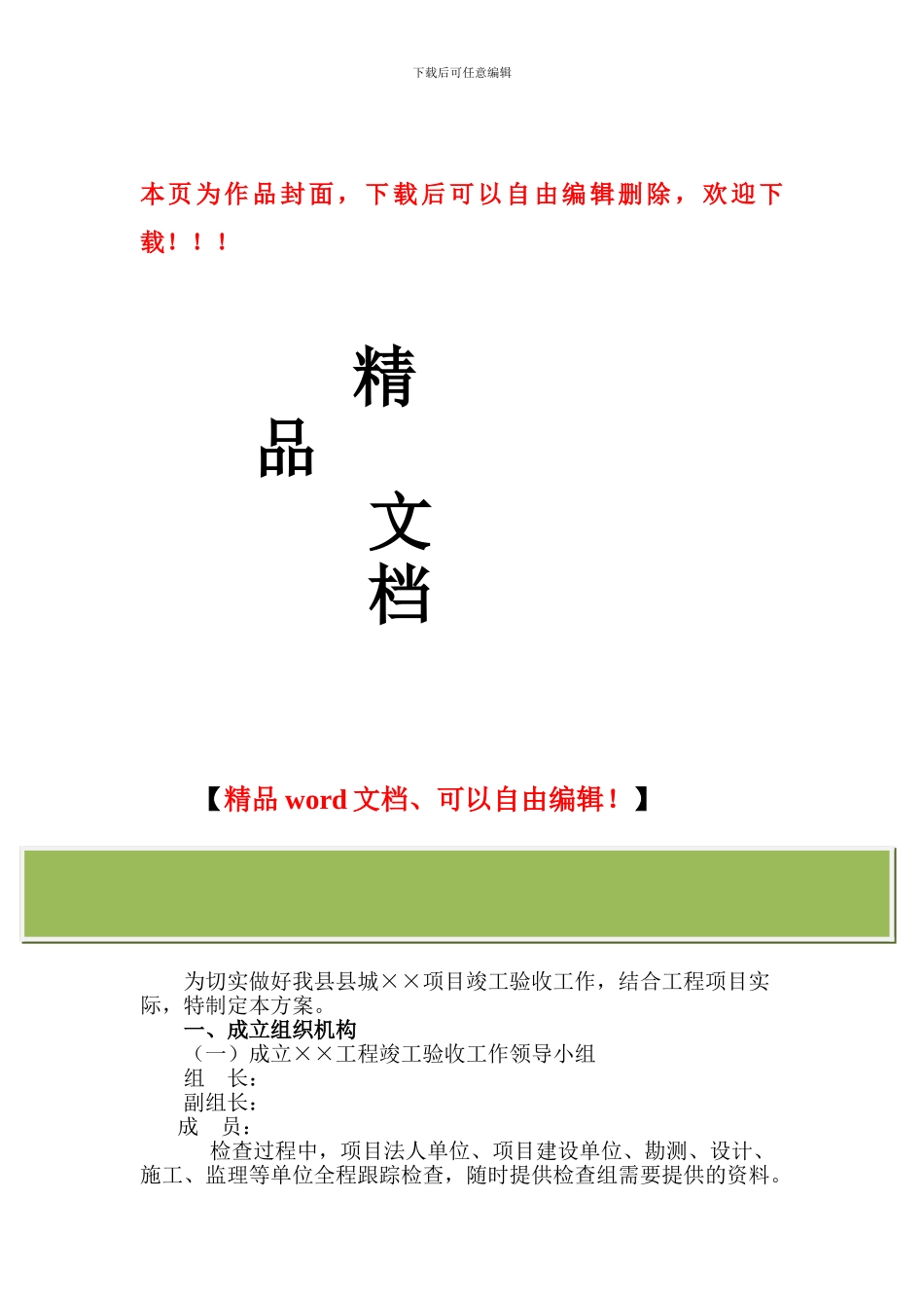 工程竣工验收工作方案_第1页