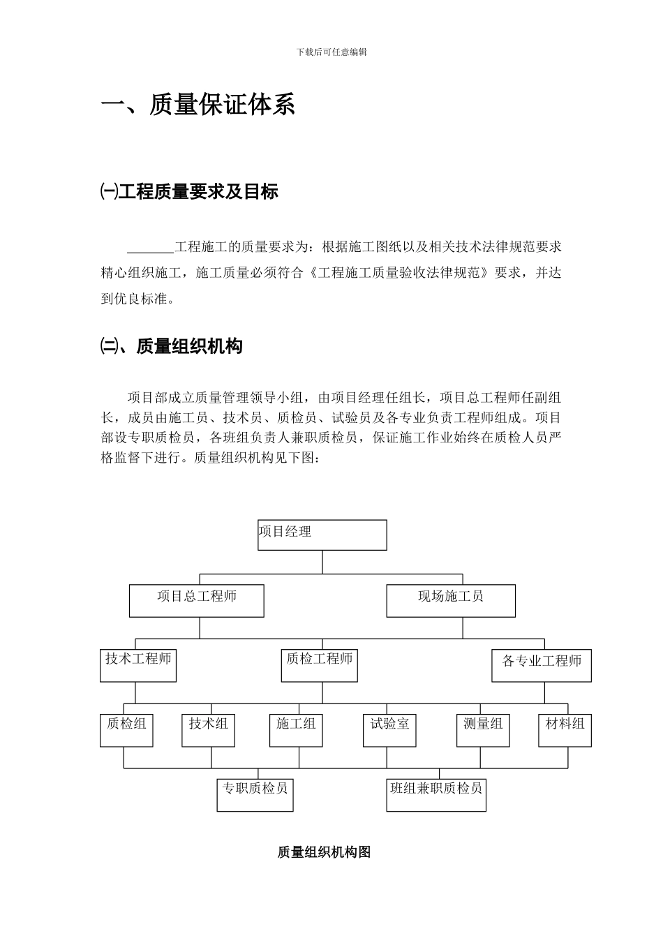工程质量保证措施及保证体系_第2页