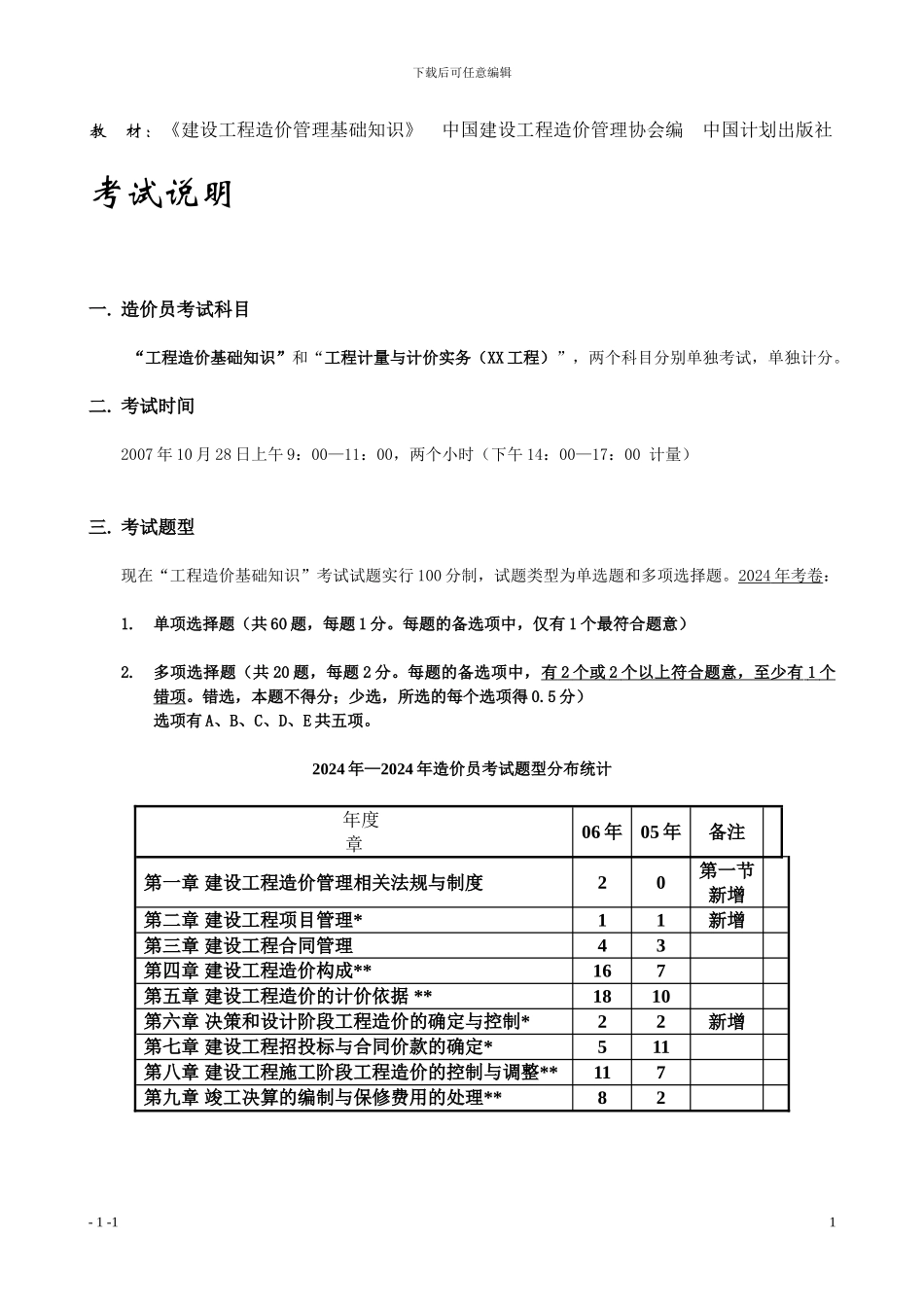 工程造价基础知识点汇总_第1页