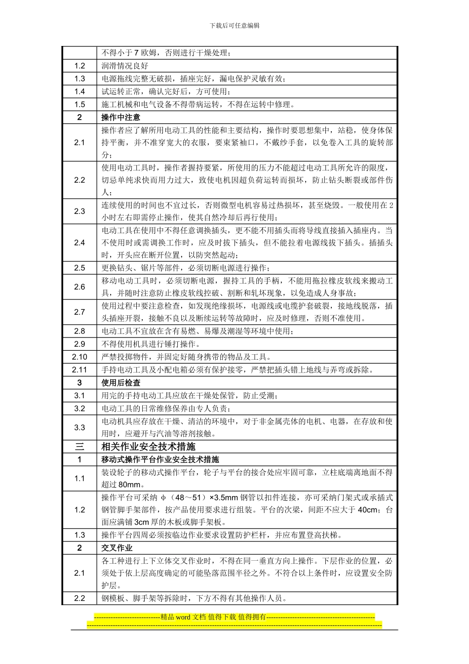 工程部-施工人员安全技术交底_第2页