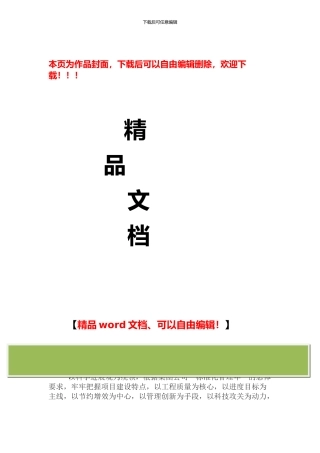 工程项目管理总体思路建议