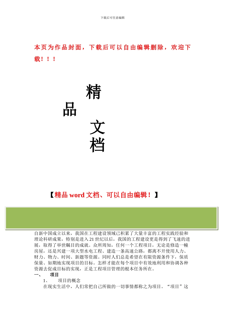 工程项目管理综述_第1页