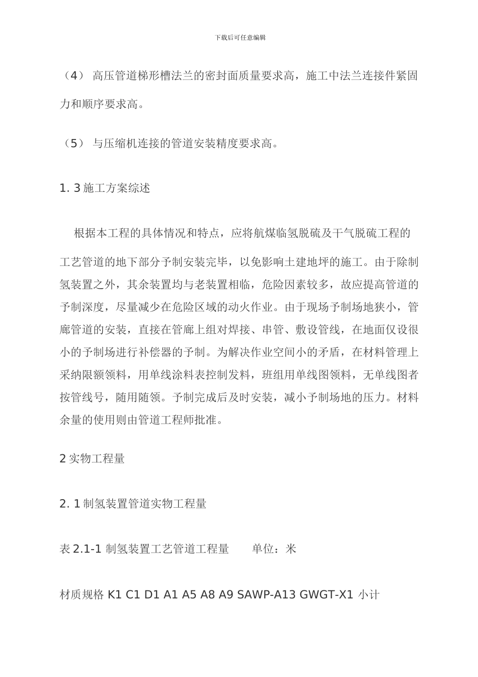 工艺管道工程施工组织设计_第2页