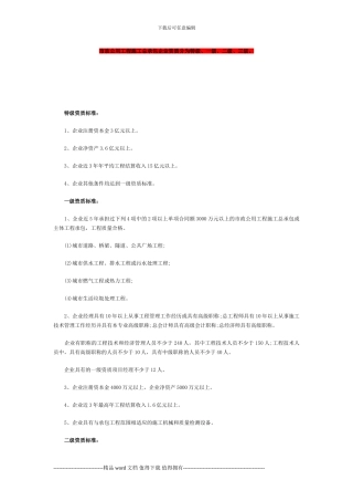 市政公用工程施工总承包企业资质分为特级-2