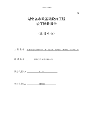 市政各单位竣工检查报告
