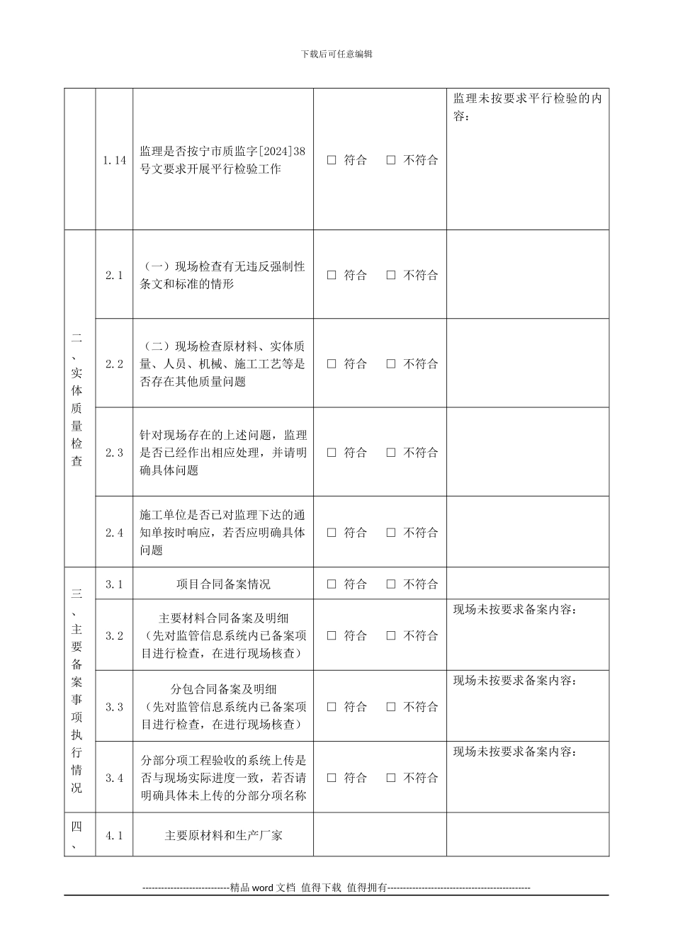 市政基础设施工程检查表_第3页