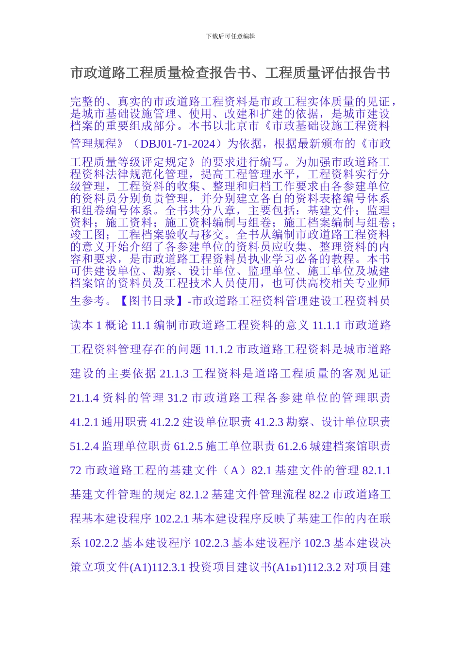 市政道路工程质量检查报告书_第1页