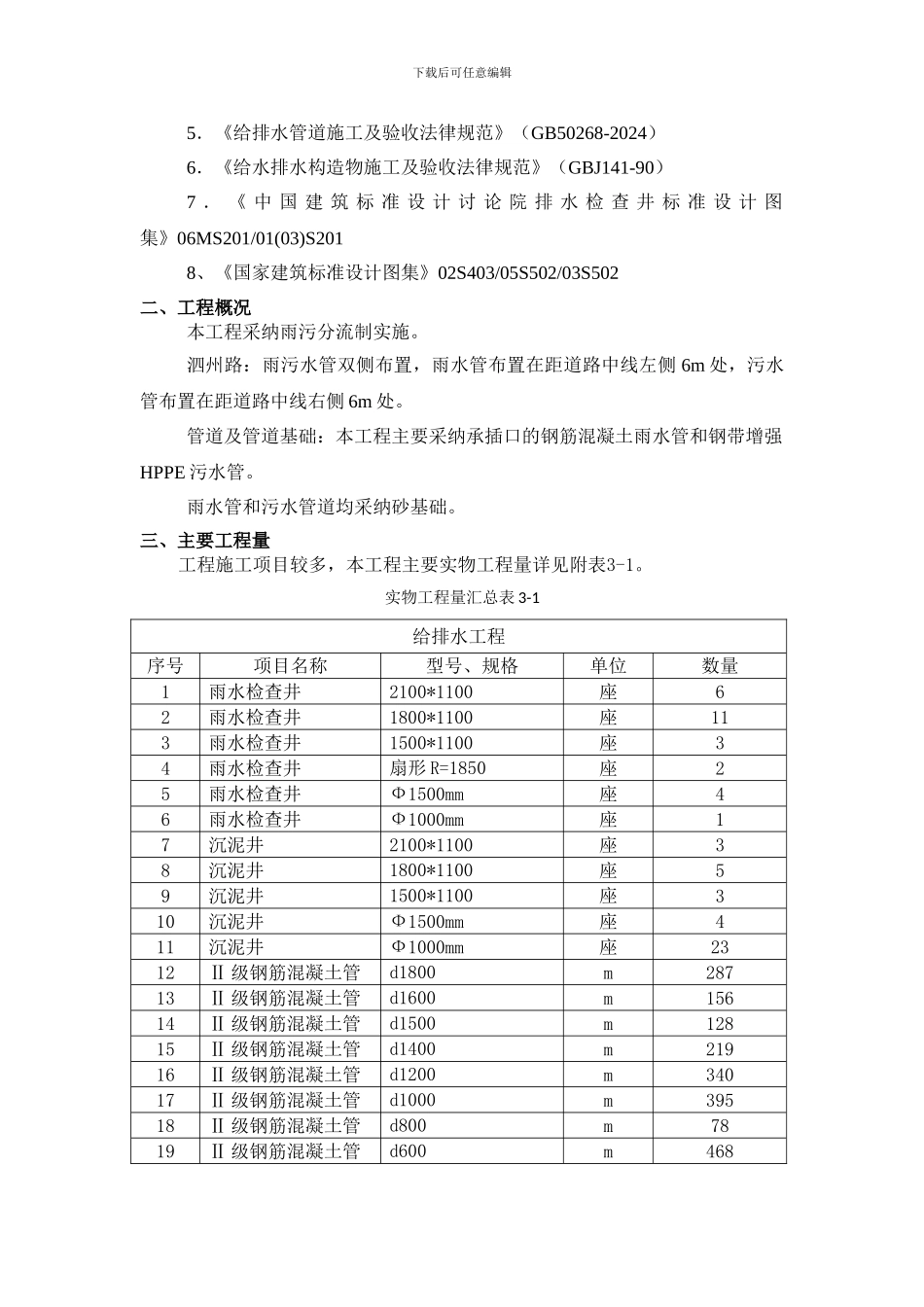 市政道路雨水污水管道施工方案_第2页