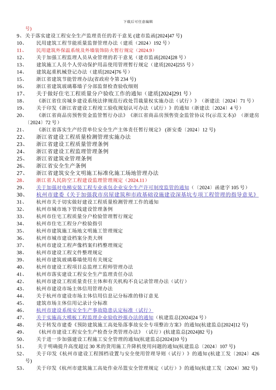 常用建设工程监理相关法规文件目录2024.3.13_第3页