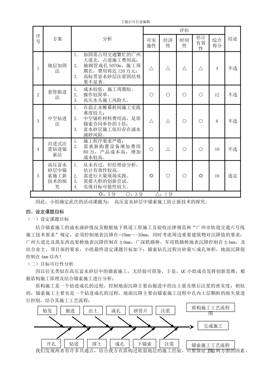 广东水电二局股份有限公司创新型QC-高压富水砂层中锚索施工新技术的探索_第3页