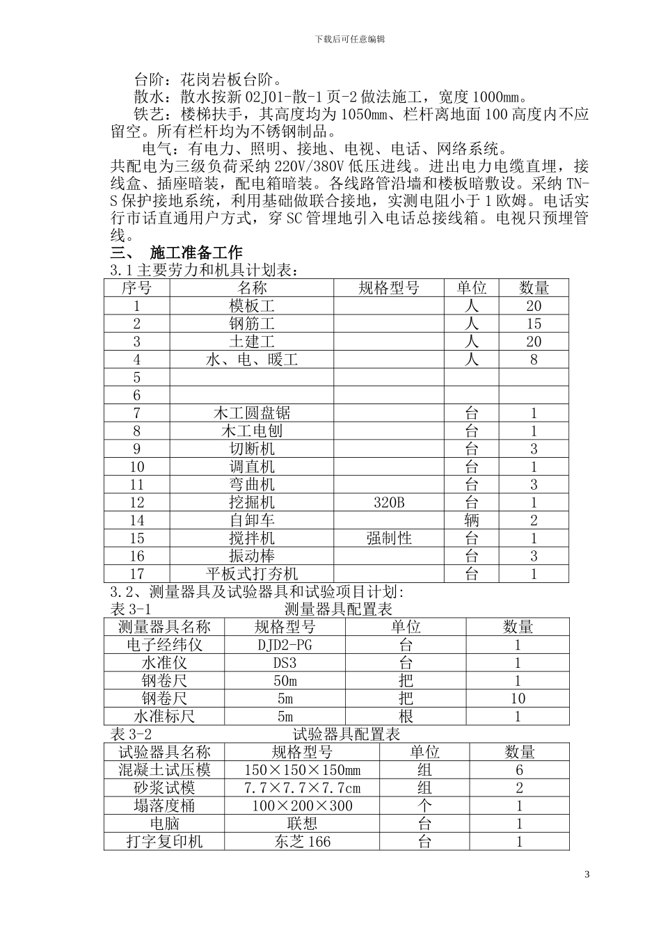 库尔勒绿圣果品包装有限公司办公楼施工组织设计_第3页