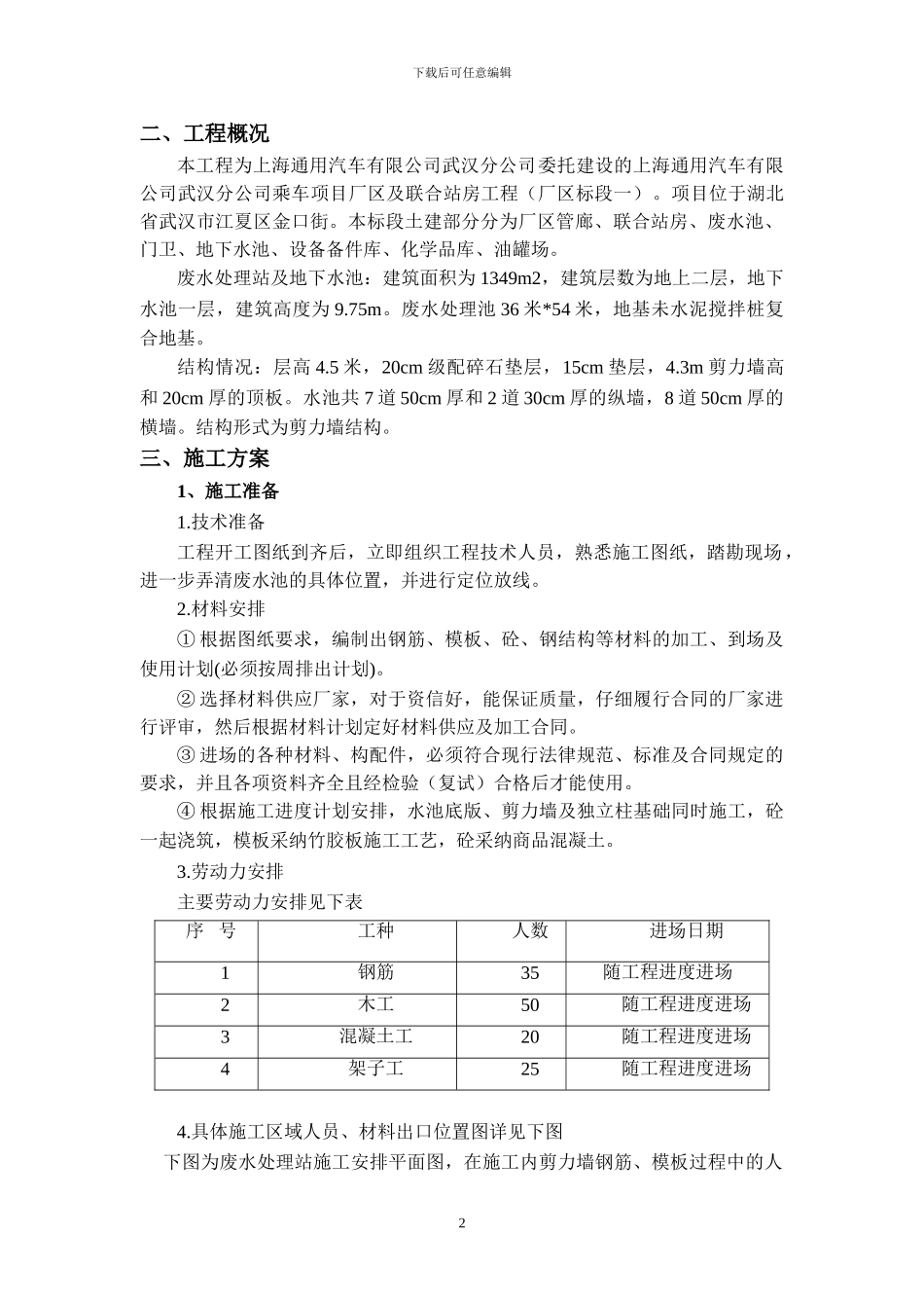 废水处理站施工方案_第2页