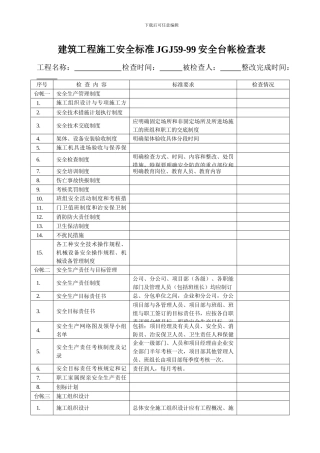 建筑工程施工安全标准JGJ59