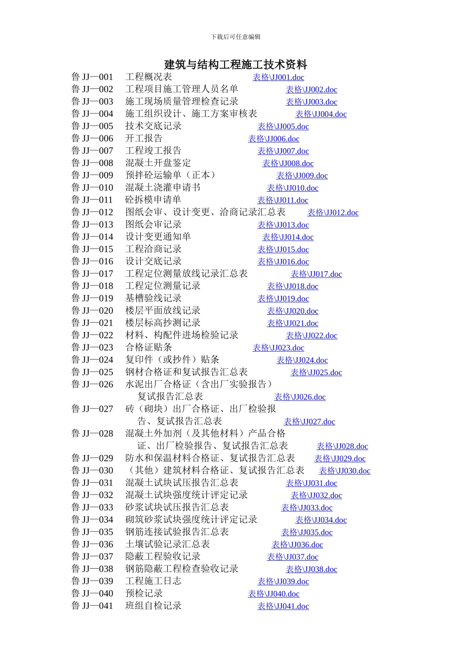 建筑工程施工技术资料管理规程目录_第2页