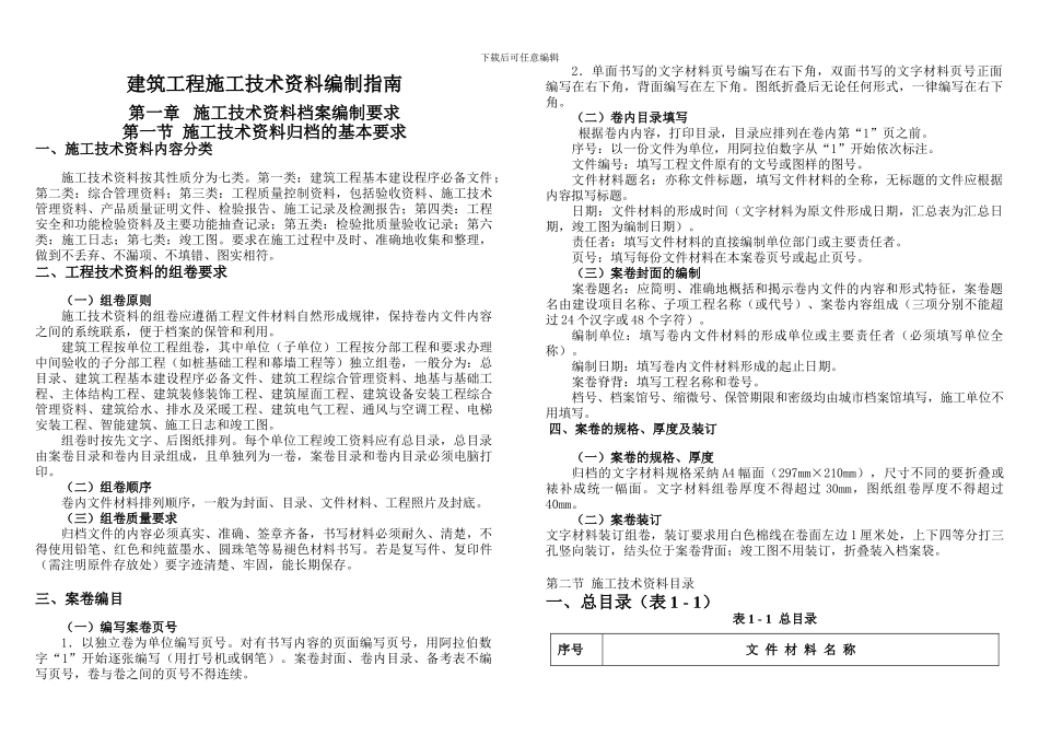 建筑工程施工技术资料编制指南_第1页