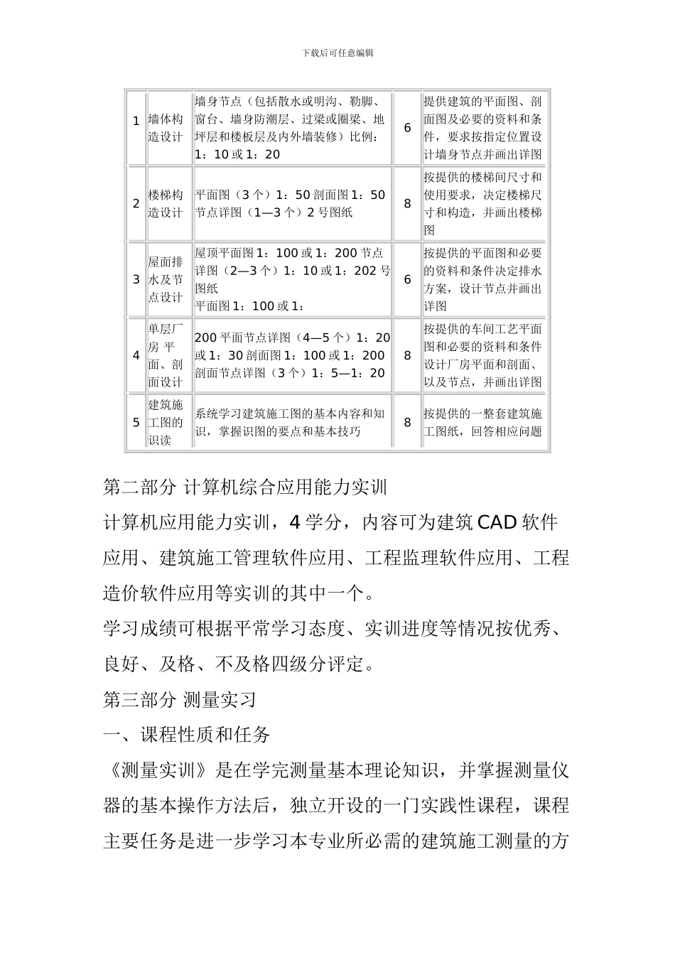 建筑施工与管理专业专科集中实践环节_第3页