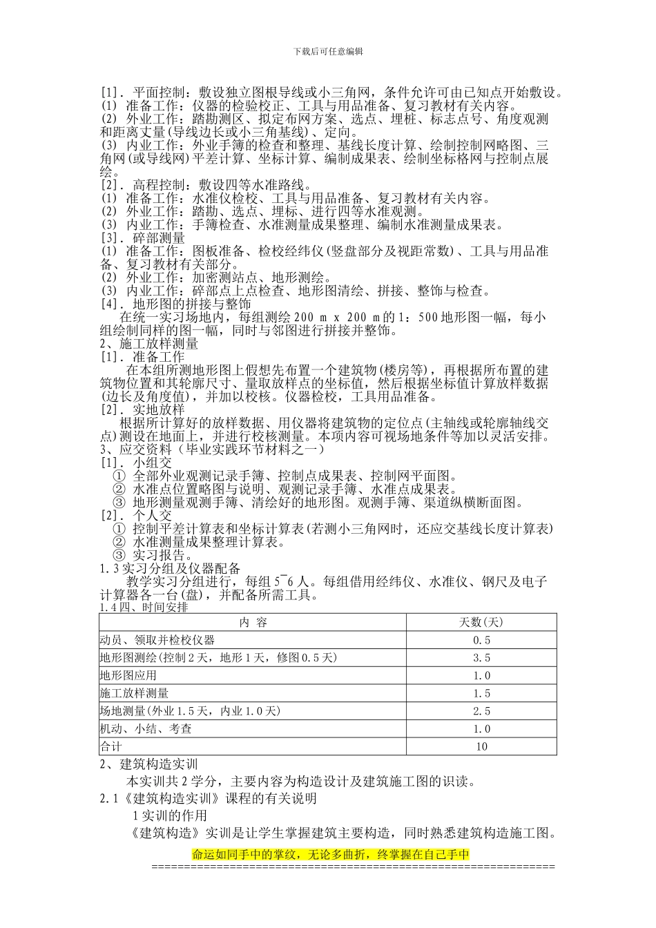 建筑施工与管理专业集中实践性环节教学实施意见_第2页