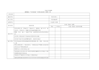 建筑施工“打非治违”专项行动自查表格