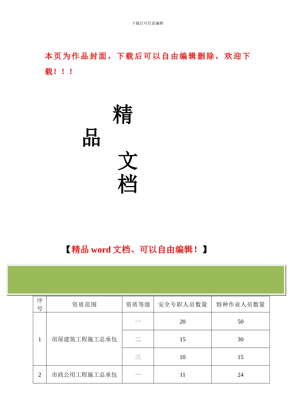 建筑施工企业专职安全生产管理人员和特种作业人员_第1页