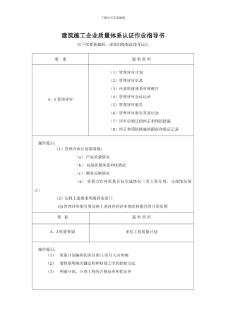 建筑施工企业认证备查质量记录清单