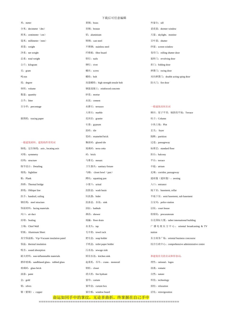 建筑施工名词中英文对照_第3页