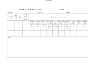 建筑施工安全检查表格