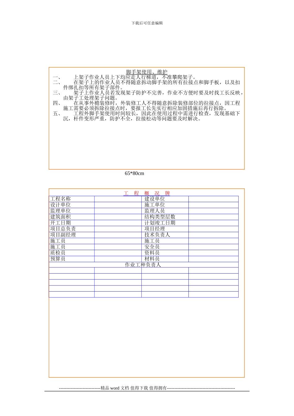 建筑施工工地安全文明标语牌_第3页