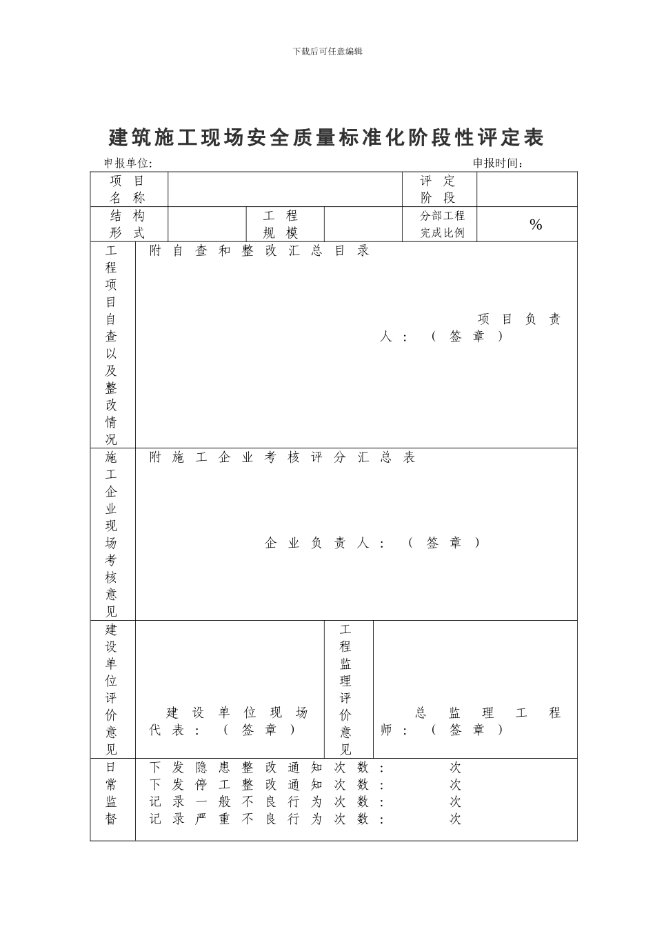建筑施工现场安全质量标准化阶段性评定表-2_第2页