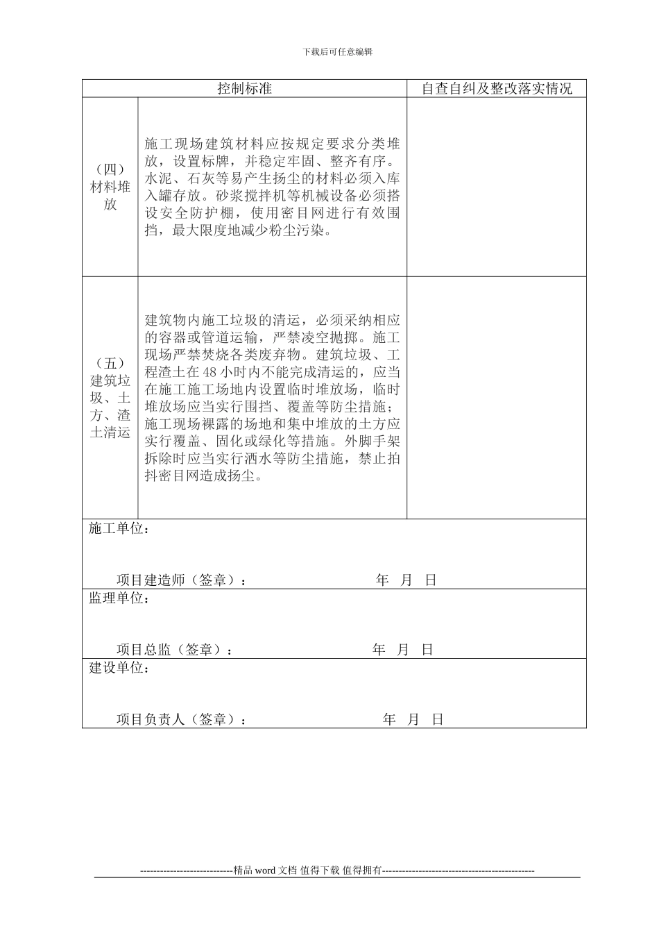 建筑施工现场扬尘污染综合治理排查表_第2页