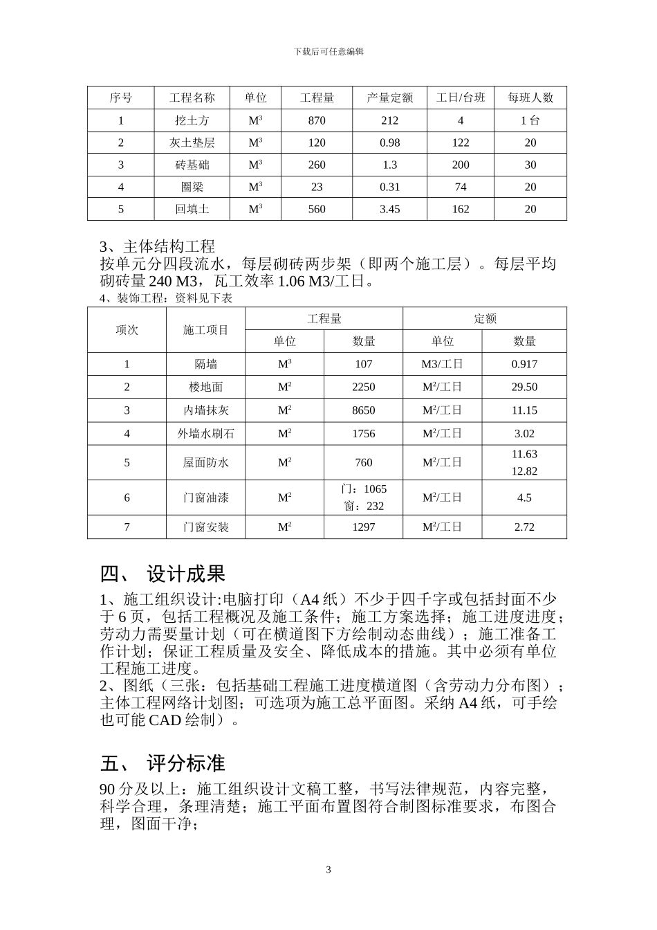 建筑施工组织与管理课程设计_第3页
