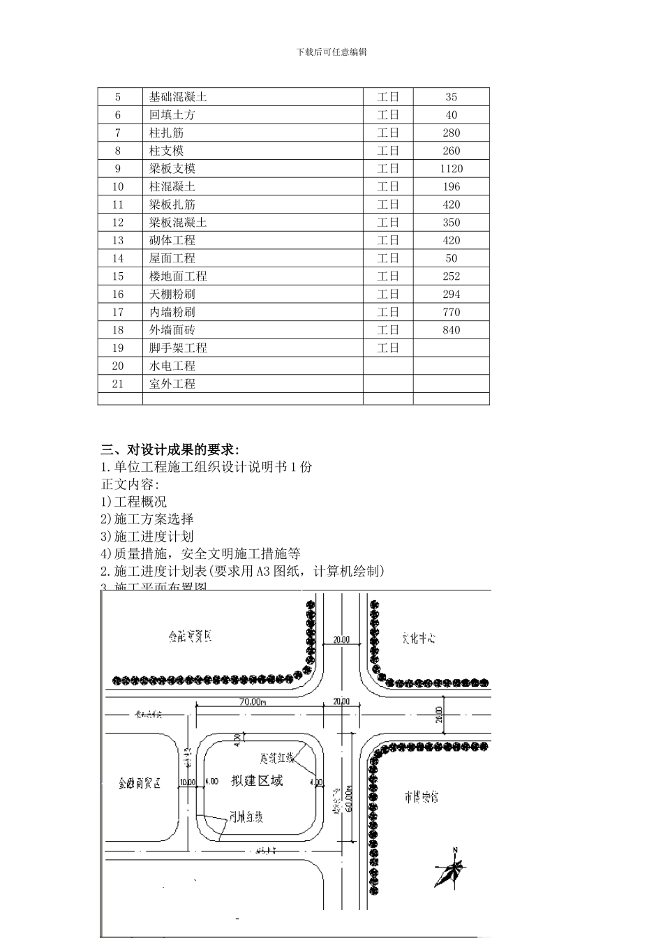建筑施工组织与管理课程设计任务书与指导1_第2页