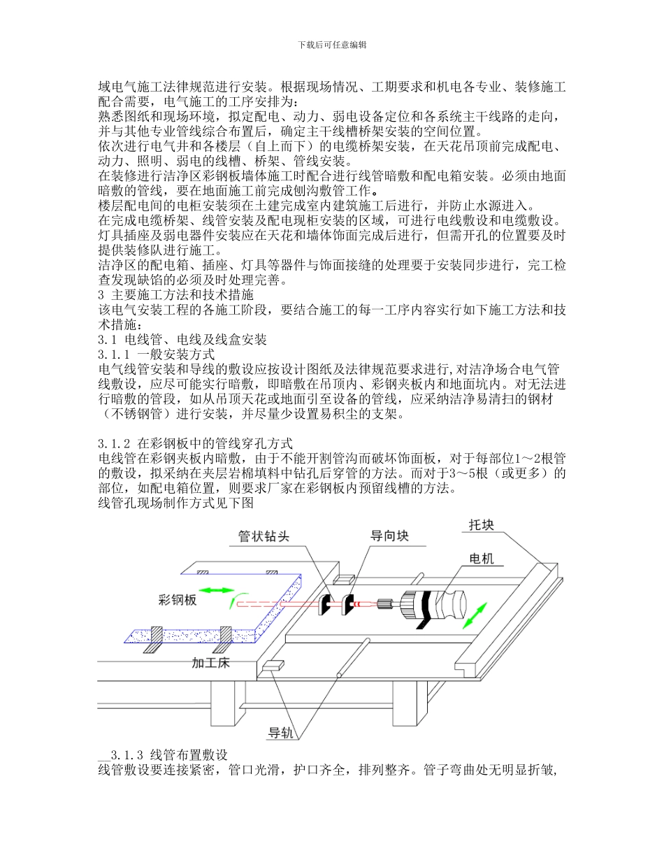 建筑电气洁净厂房施工方案_第2页