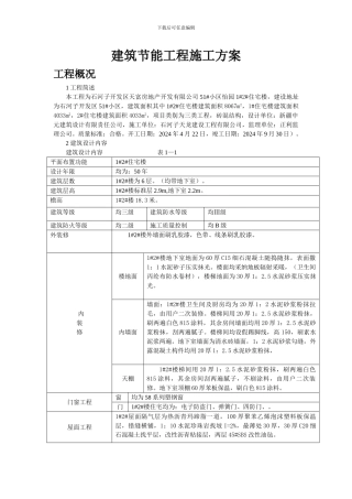 建筑节能工程施工方案()