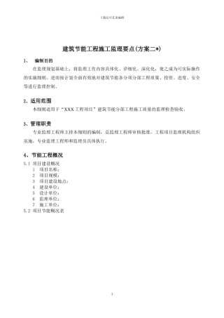 建筑节能工程施工监理要点
