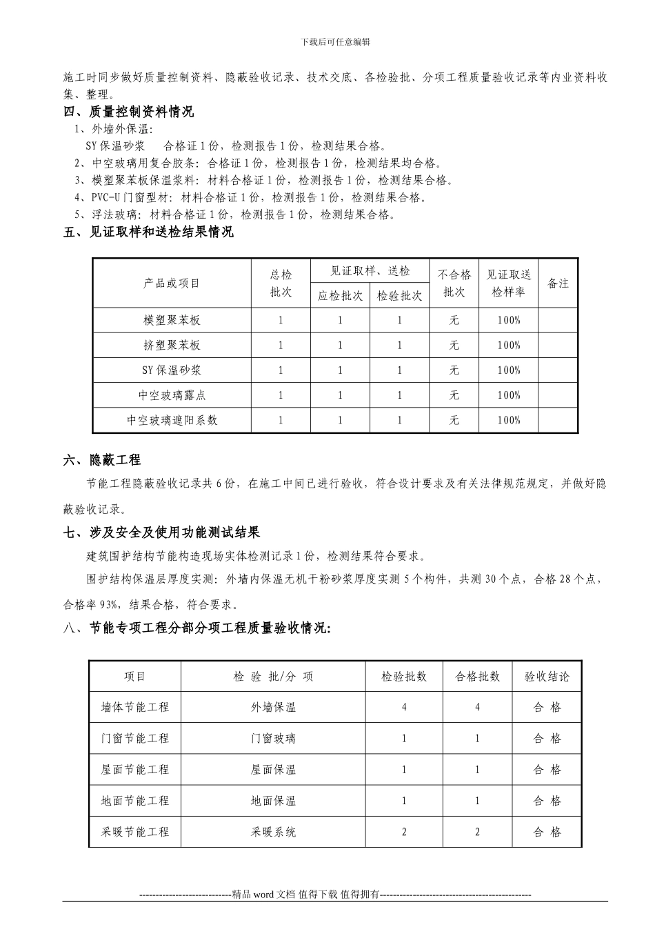 建筑节能工程质量专项验收自评报告2_第3页