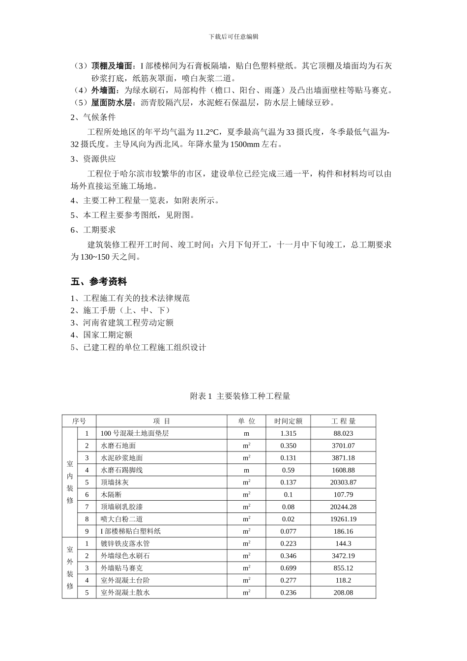 建筑装修工程—施工组织课程设计任务书-2024_第3页