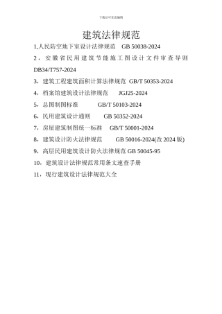 建筑规范-图集