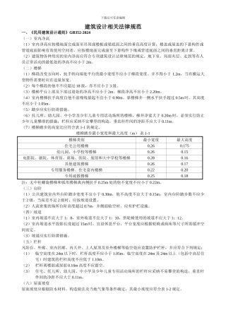 建筑设计相关规范