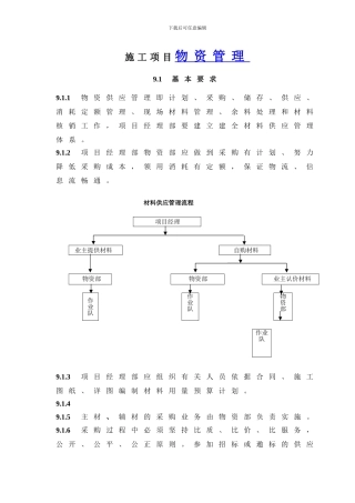 建设工程施工项目物资管理