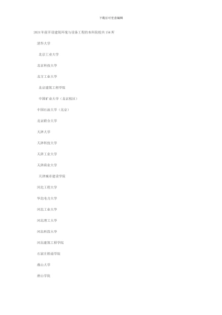 开设建筑环境与设备工程的本科院校