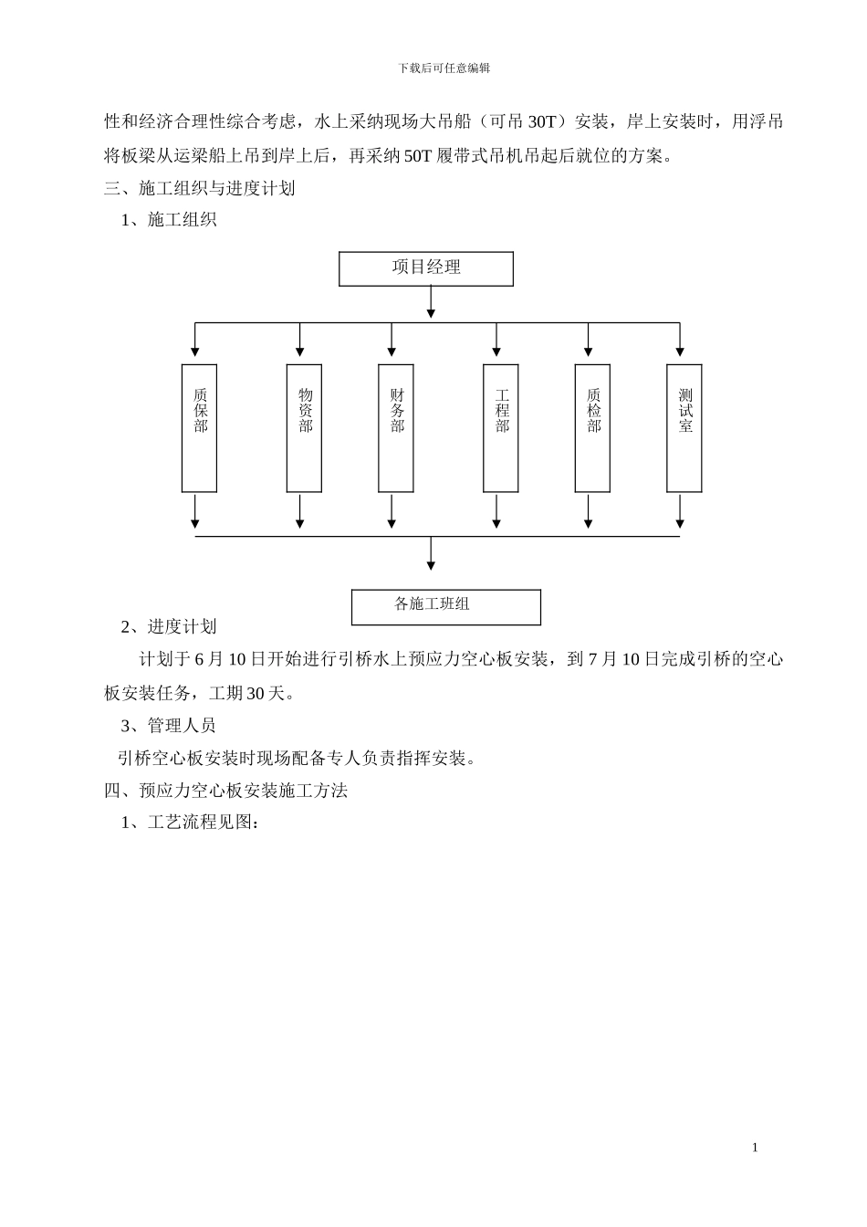 引桥预应力空心板安装施工方案_第2页