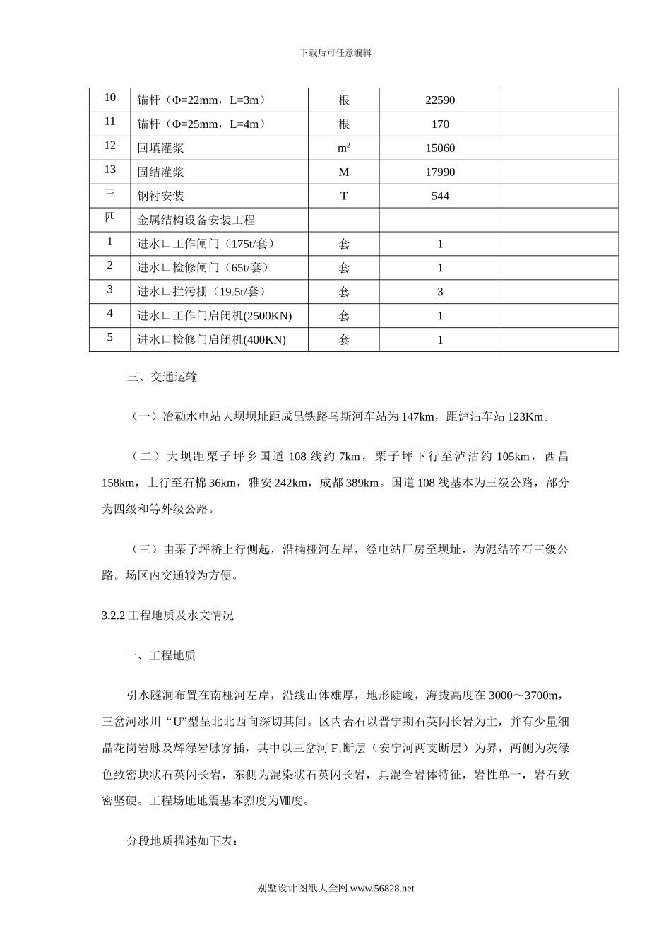 引水隧洞隧道施工组织设计_第3页