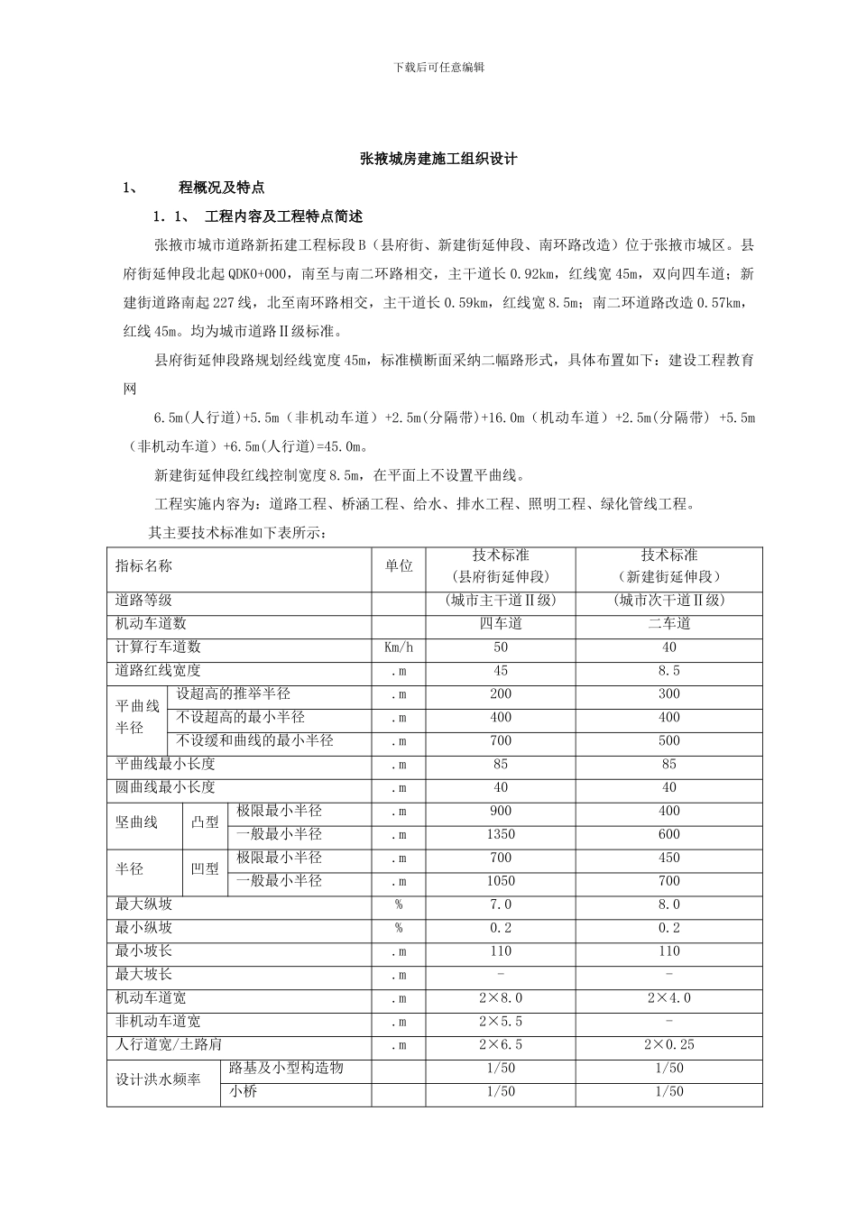 张掖城房建施工组织设计D_第1页