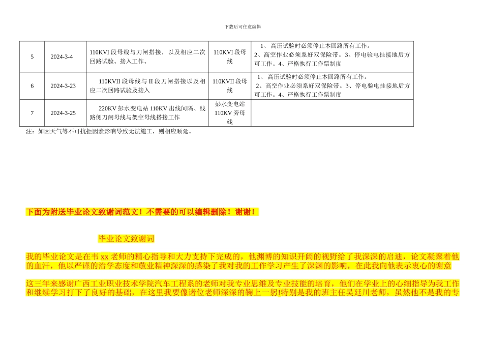 彭水变电站工程施工停电方案_第2页