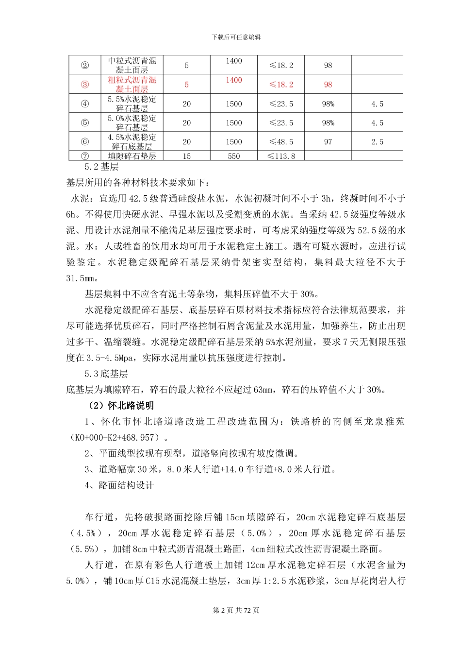怀化市迎丰东路二期、BT项目+施工方案_第2页