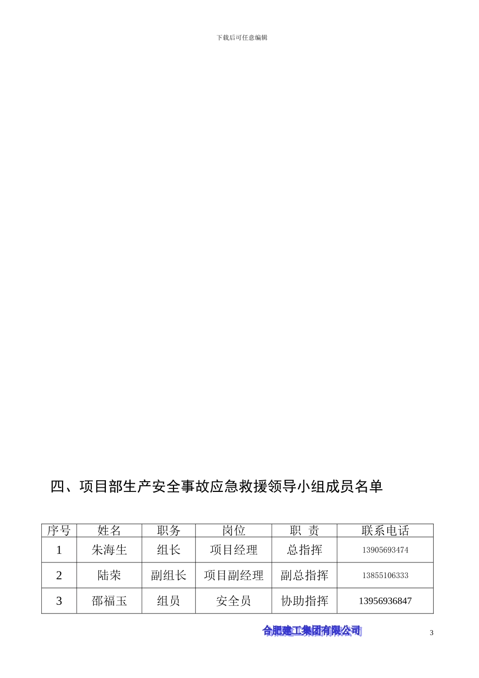 恒大名都应急救援预案_第3页